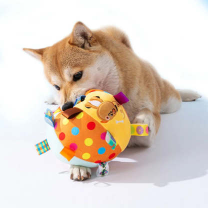 giipet-ベル内蔵ボール　犬用おもちゃ　ふわふわ　運動不足解消　面白い　振ると音が出る-Giipet