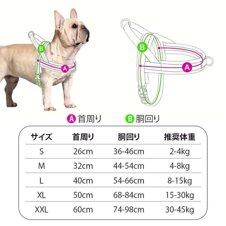 giipet-ペットハーネス　カラフル　カジュアル　引っ張り防止　調節可能-Giipet