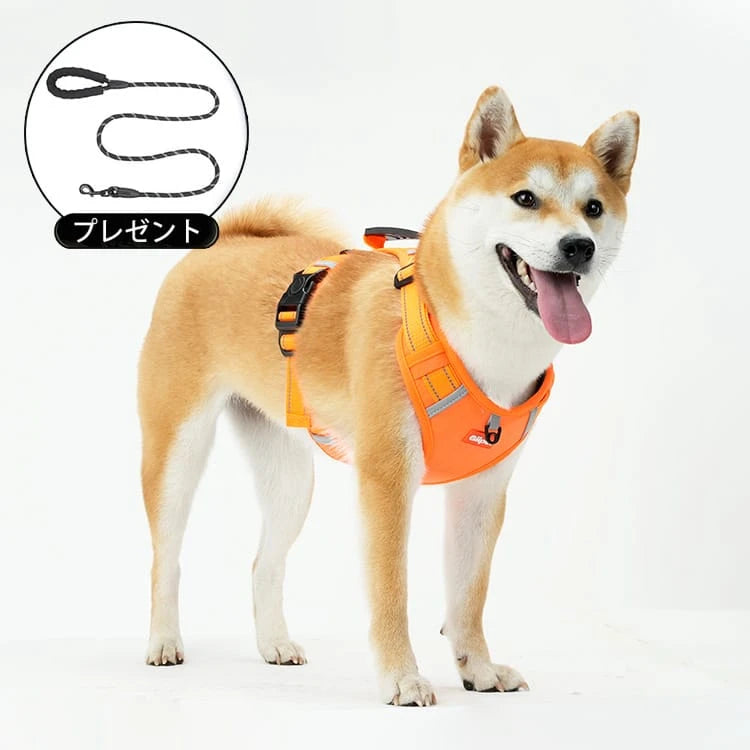 ペット用カート&小型犬用ハーネス ペット用ハーネス 引っ張り防止 一体式 脱着簡単 反射機能 グリップ