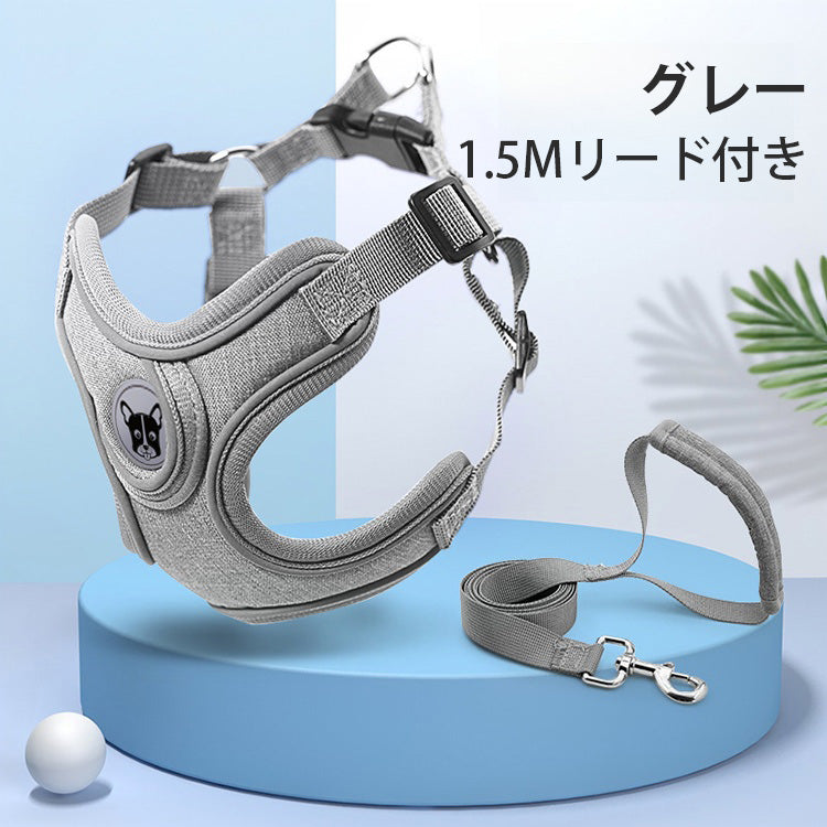 giipet-X字ハーネス　小型犬　中型犬　脱げにくい　迷子防止　アウトドア　お出かけ-Giipet