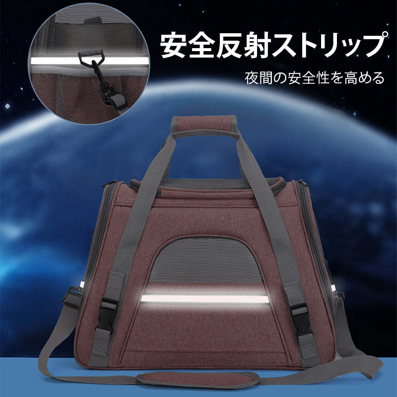 giipet-ペットキャリーバッグ　メッシュ窓、暖かいマット付き　3WAY　超軽量-Giipet