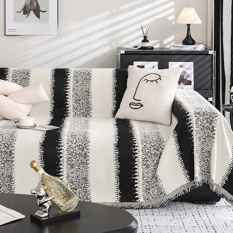 giipet-ソファカバー　シェニール織　オールシーズン対応　耐摩耗　ストライプ柄　高級感