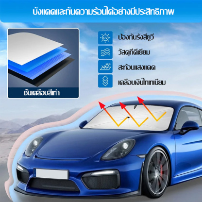 ร่มกันแดดในรถยนต์แบบยืดหดได้แบบใหม่