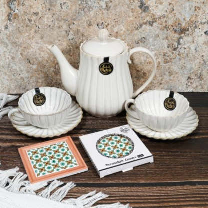 Bundle Deal - White Scallop Drinkware - Set of 5