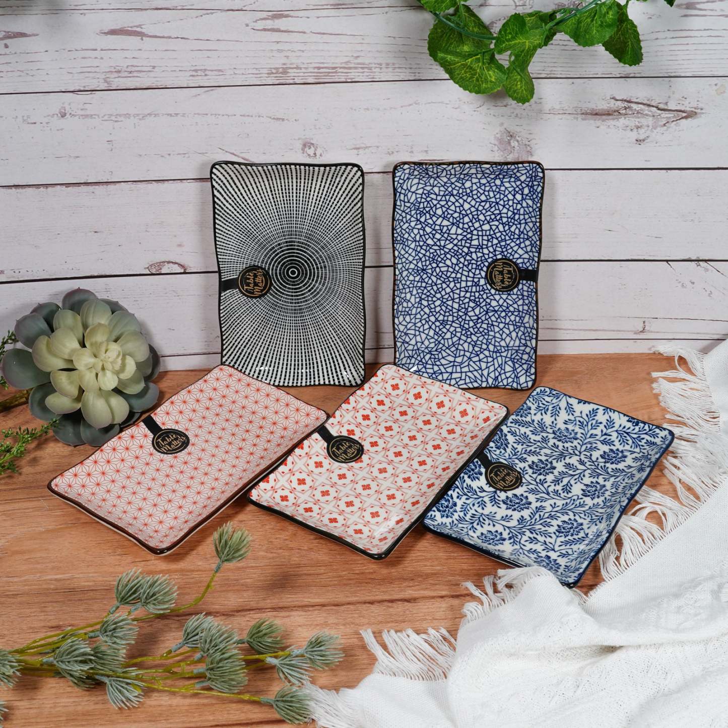 Bundle Deal - Assorted Ripple Plate - Set of 5