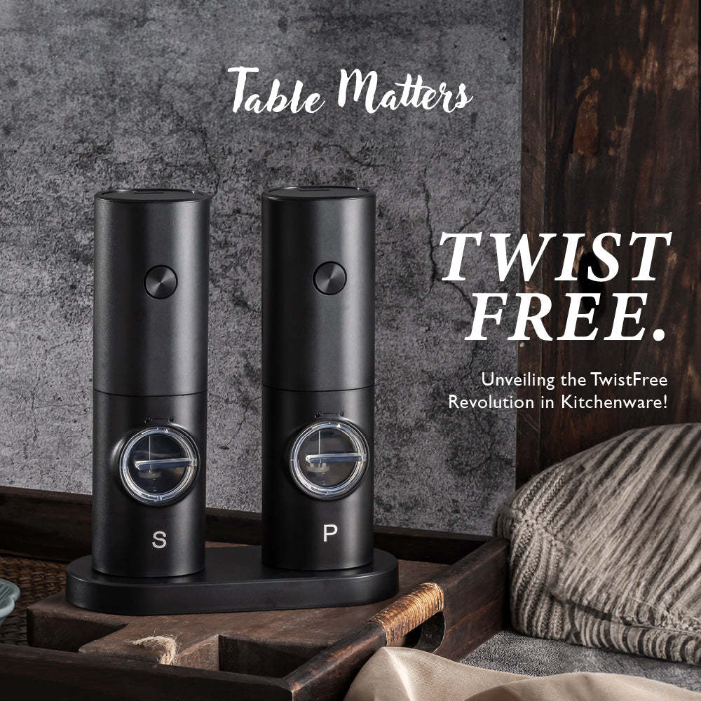 TwistFree Electric Salt and Pepper Mill Box Set