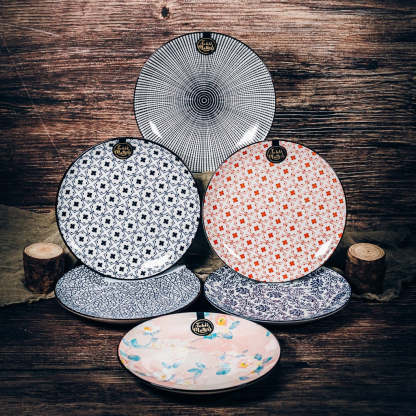 Bundle Deal - Assorted 8 inch Rice Plate - Set of 6