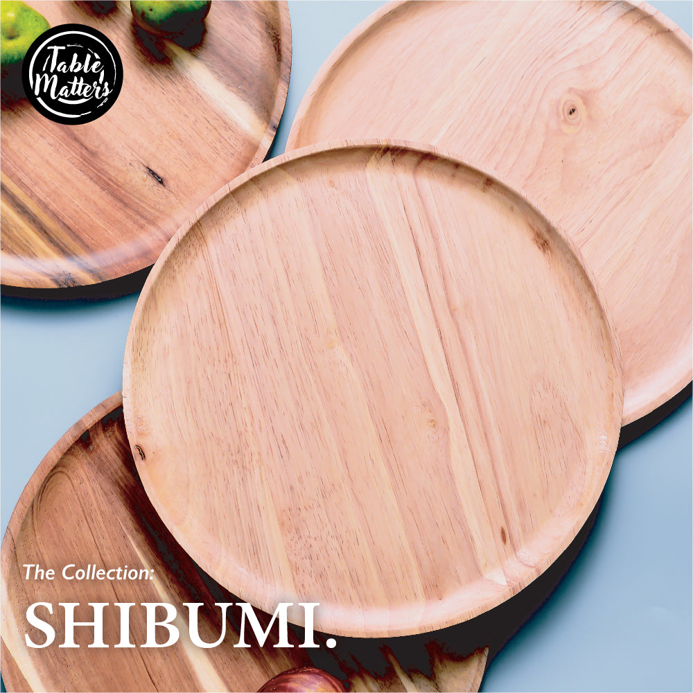 SHIBUMI 8 Inch Wooden Round Plate | Acacia Plate