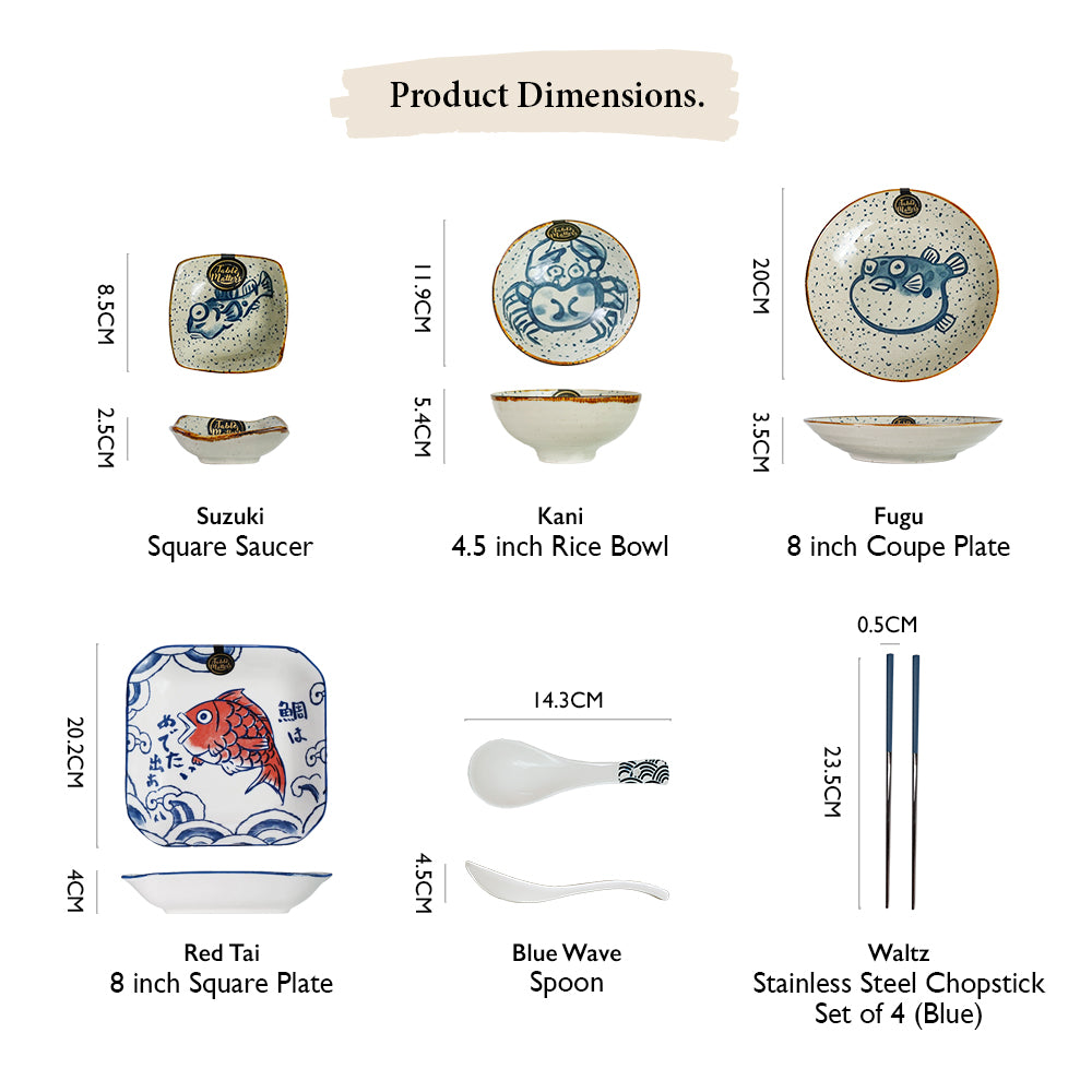 Bundle Deal - Assorted 18PCS Premium Japanese Dining Set