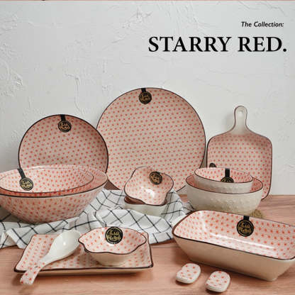 Bundle Deal - Starry Red Tableware - Set of 8