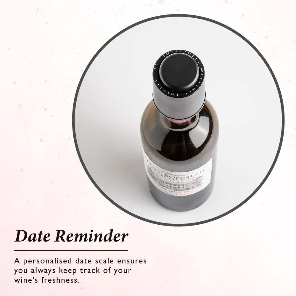 FreshVino Vacuum Stopper with Date Dial