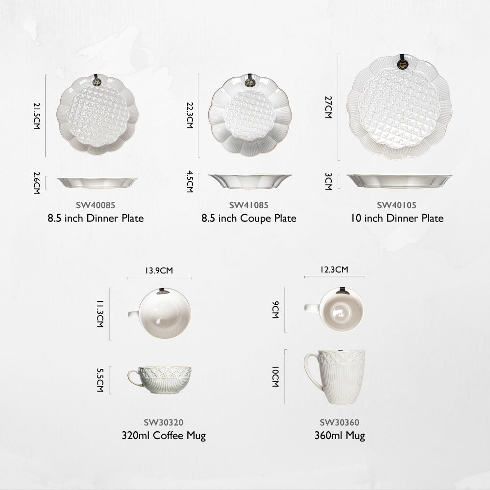Shippo White - 320ml Coffee Cup