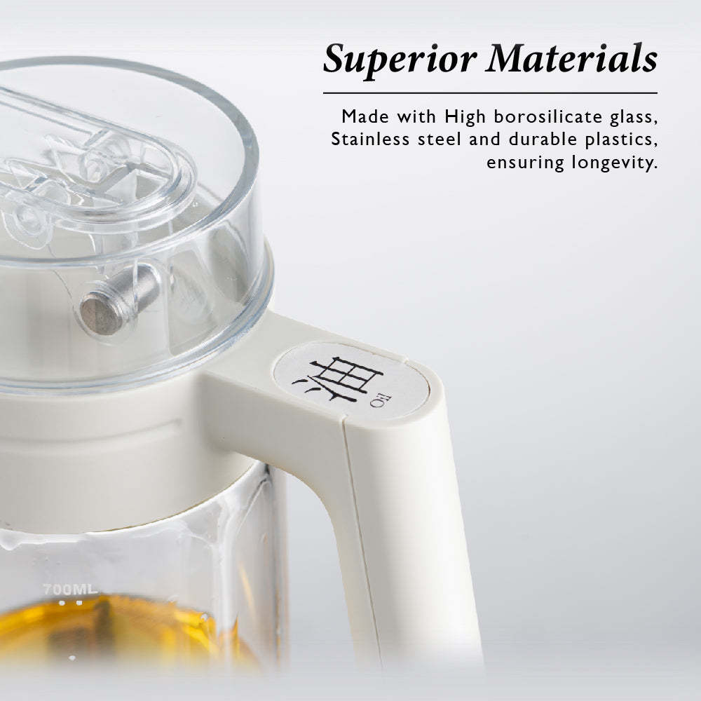DRIP 700 ml Automatic Culinary Oil Jar (White)