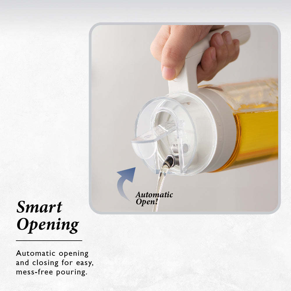 DRIP 700 ml Automatic Culinary Oil Jar (White)
