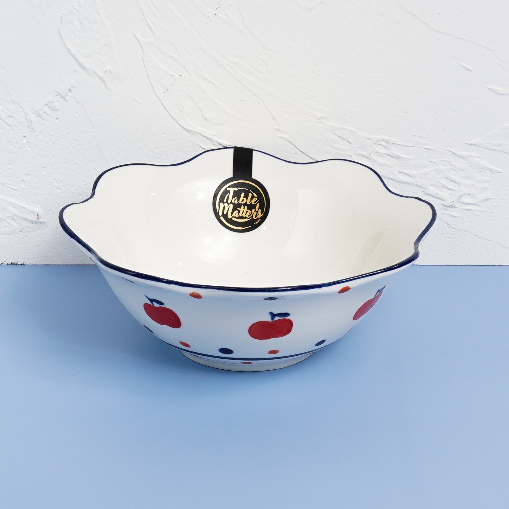 Apple Harvest - Hand Painted 7 inch Scallop Bowl