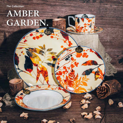 Amber Garden - 8 inch Rice Plate