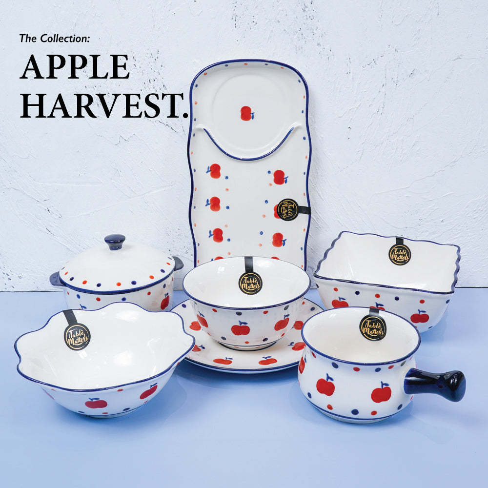 Apple Harvest - Hand Painted 9 inch Coupe Plate