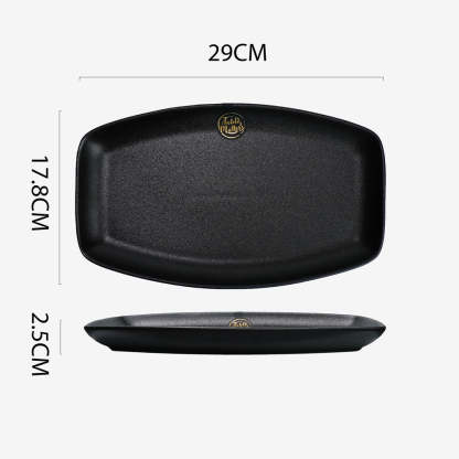 Black Cast - 11.5 inch Rectangular Plate