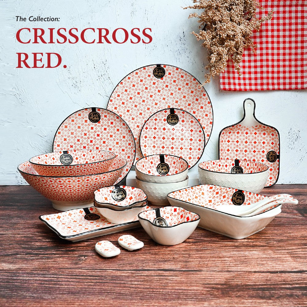 Bundle Deal - Crisscross Collection Dinning Set - Set of 4