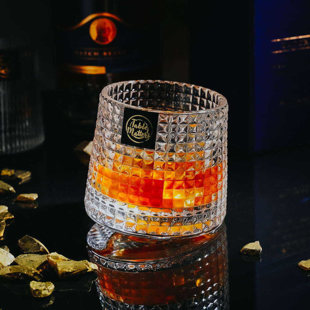 Bundle Deal - Cube Rocking Whiskey Glass & Coaster Set