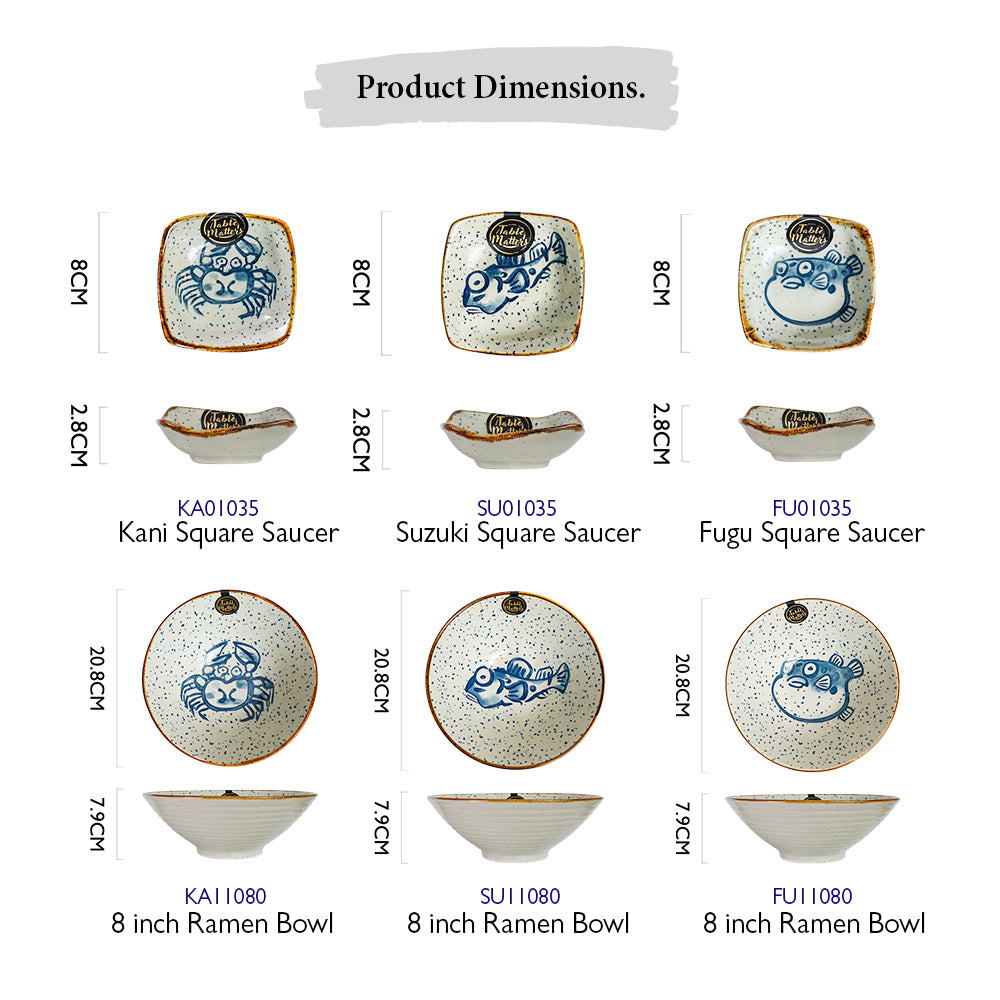 Bundle Deal For 6 - Japanese Ramen Bowl and Saucer Set