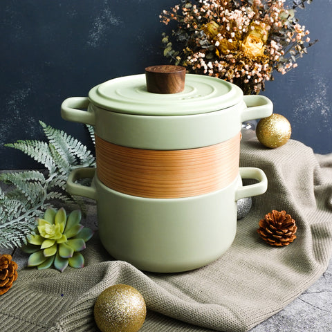 Vintage 3 in 1 Multi Tiered Ceramic Cook Pot