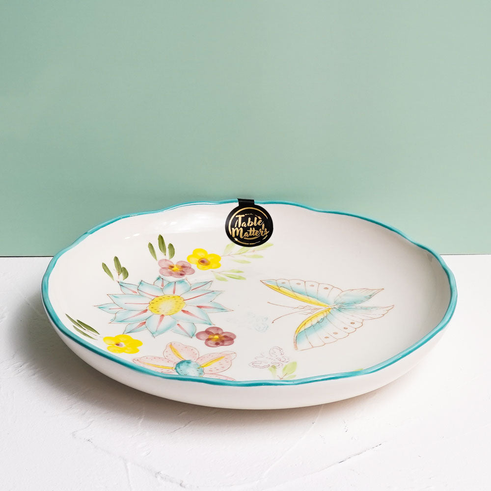 Dawnlight Garden - Hand Painted 9 inch Coupe Plate