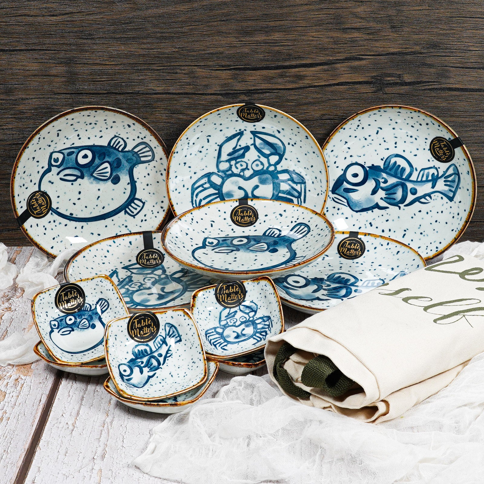  Bundle Deal For 6 - Japanese Coupe Plate and Saucer 12PCS Set