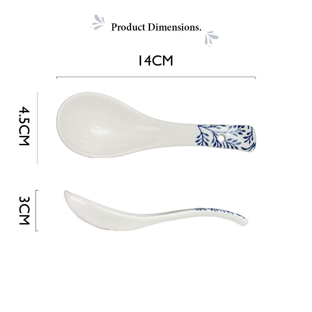 Floral Blue - Spoon and Serving Spoon