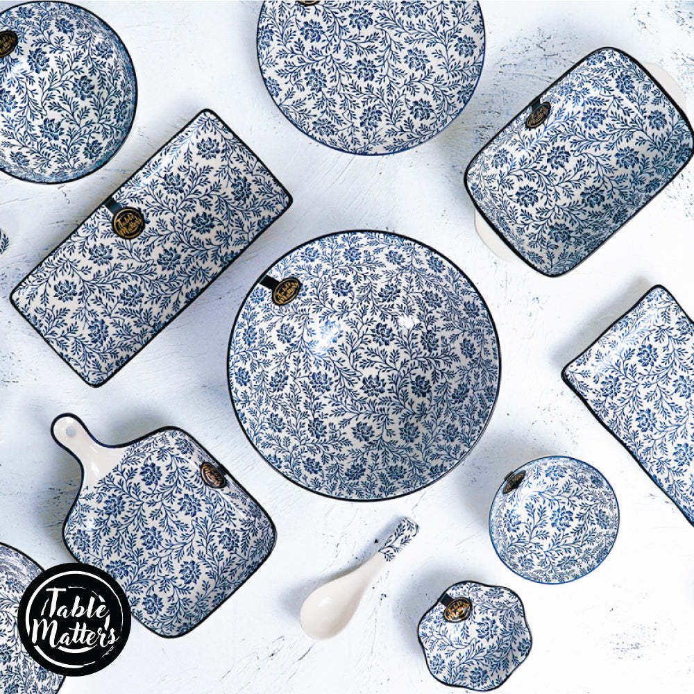 Bundle Deal For 2 - Floral Blue 18PCS Dining Set