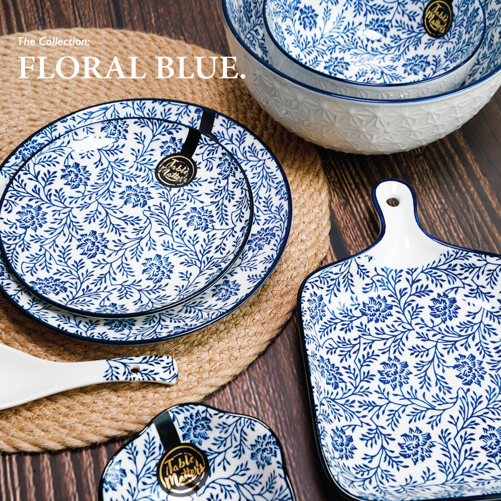 Bundle Deal - Floral Blue 10PCS Dining Set