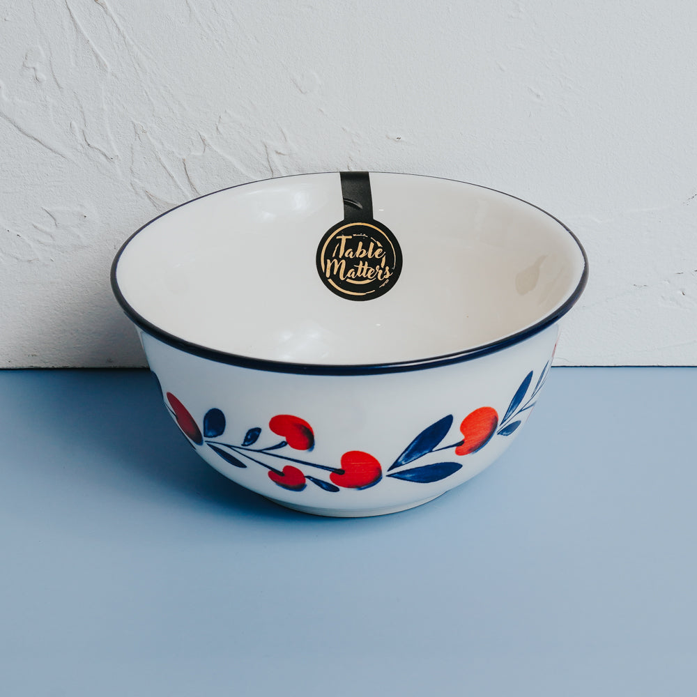 Holiday Berry - Hand Painted 6 inch Soup Bowl