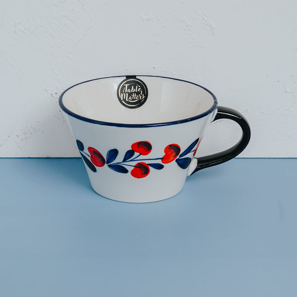 Holiday Berry - Hand Painted Cereal Cup