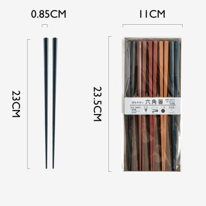 PBT Chopstick Collection (23cm) | Hexagonal | Octagonal | MADE IN JAPAN
