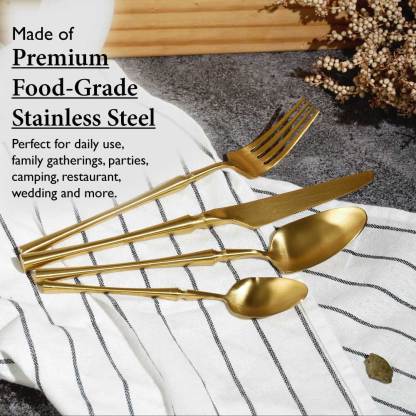 Bundle Deal - Parisian 4PC Stainless Steel Cutlery Set - Gold (Set of 2)