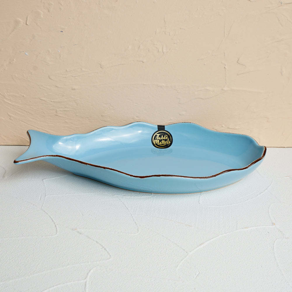 Nautical Blue - 12 inch Fish Serving Plate