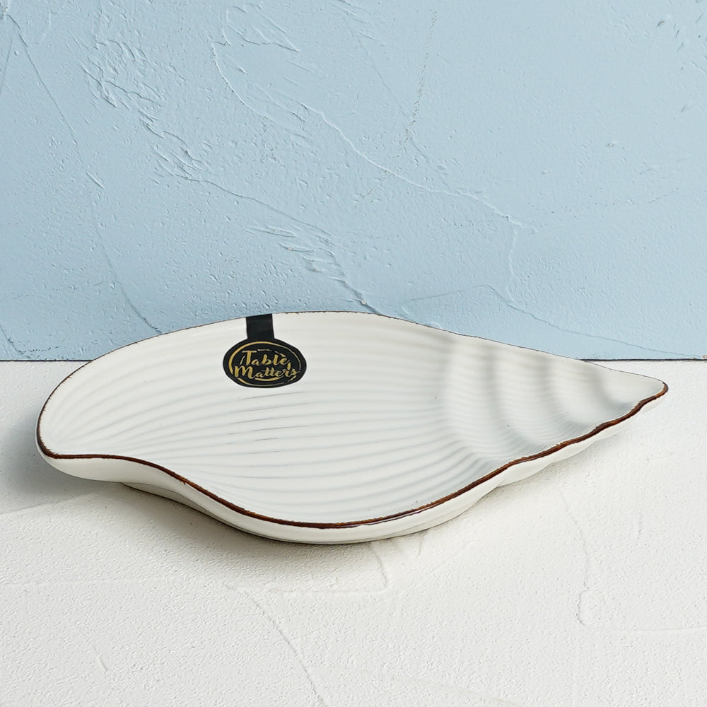 Nautical White - 8 inch Conch Serving Plate