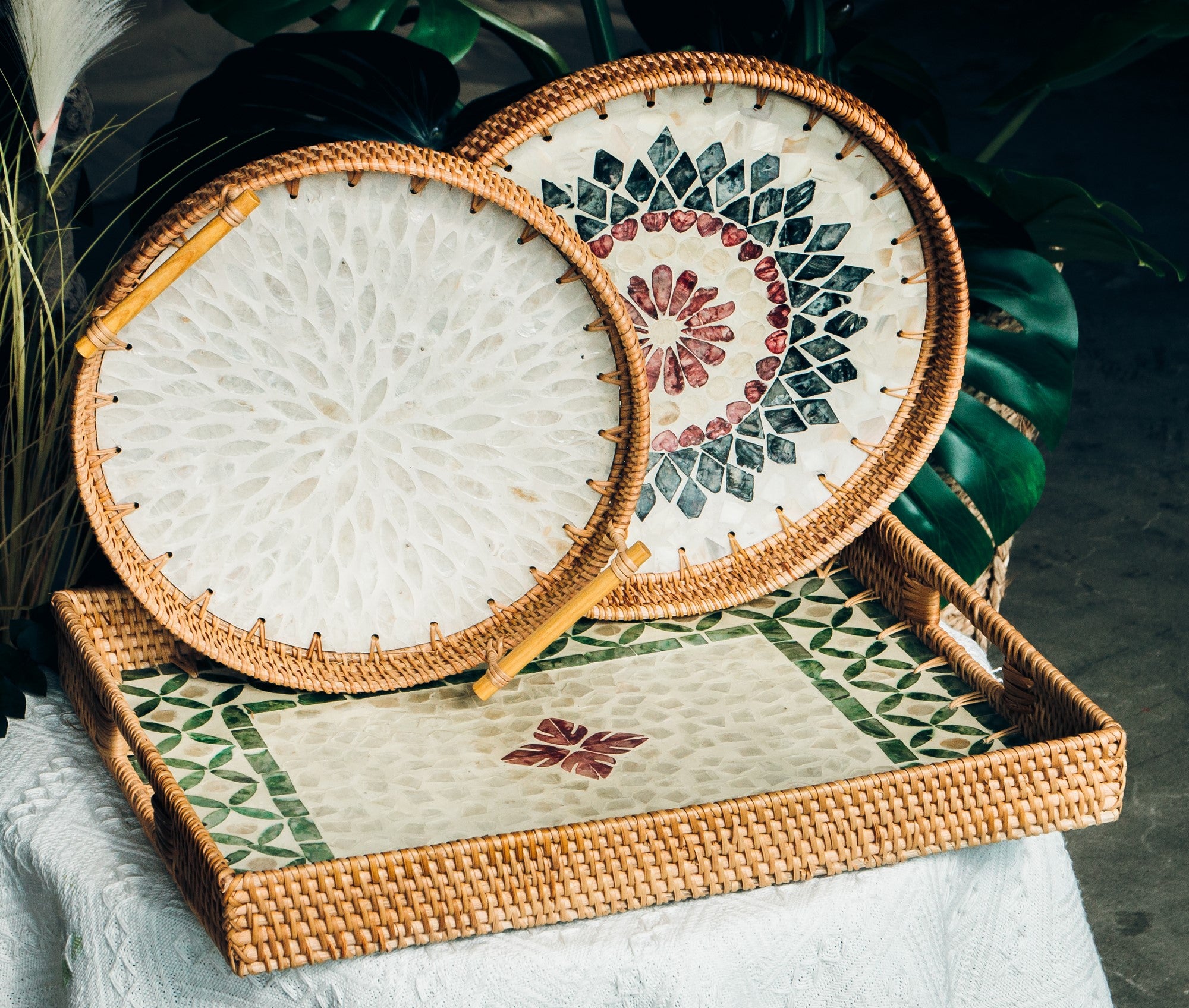 ORNATE Rattan Tray