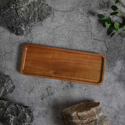 SHIBUMI 11 Inch Wooden Rectangle Plate | Acacia Plate