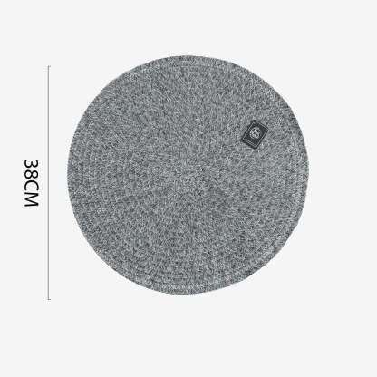 Grayscale Round Placemat (Woven)