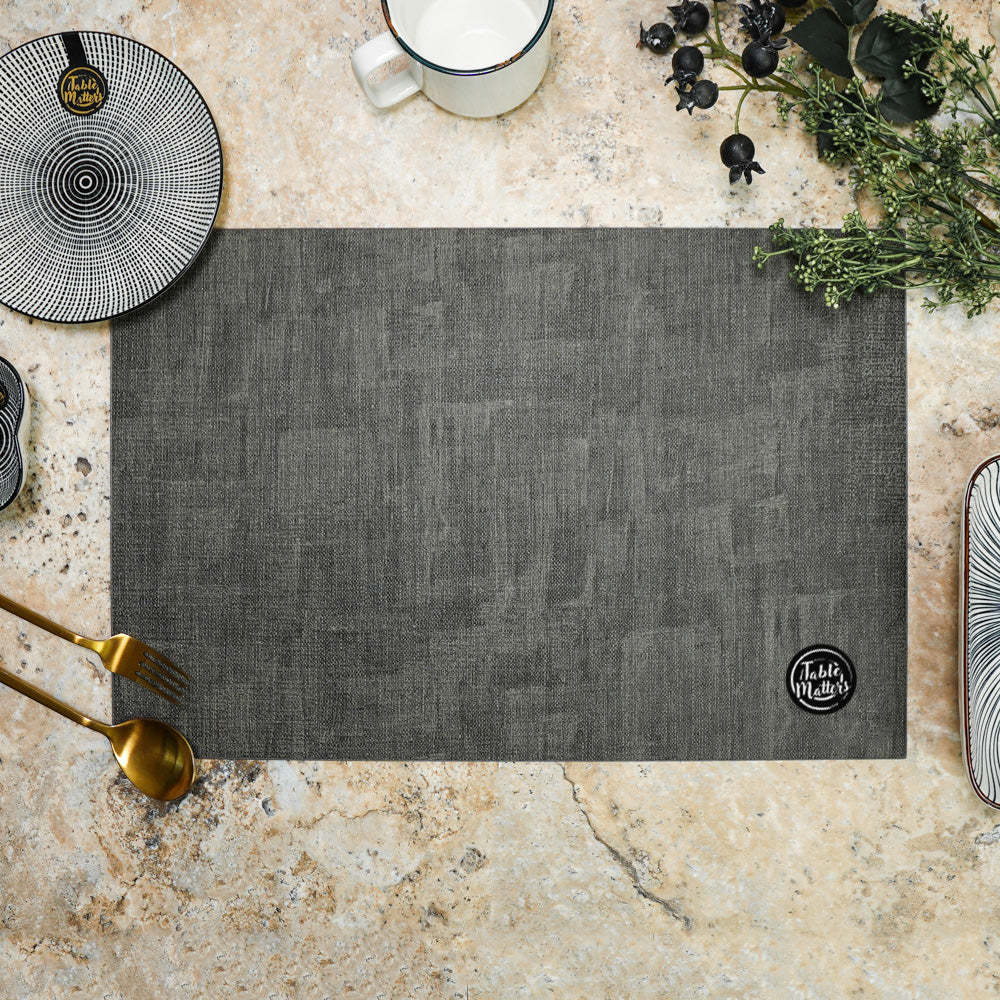 Patches Placemat - Grey (PVC Leather)