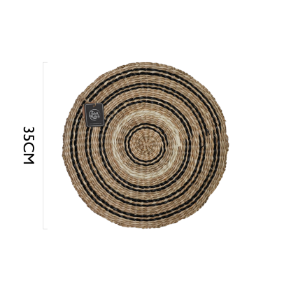 Seagrass Round Placemat - Black