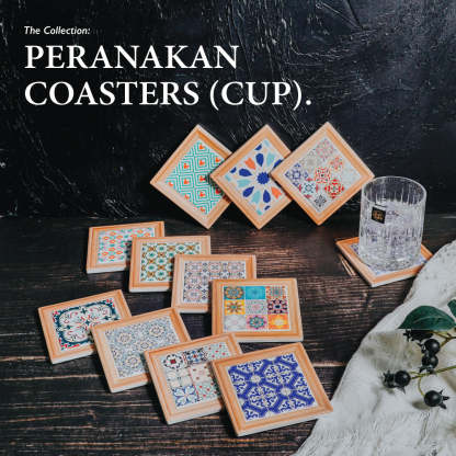 Assorted Peranakan Cup Coaster Set