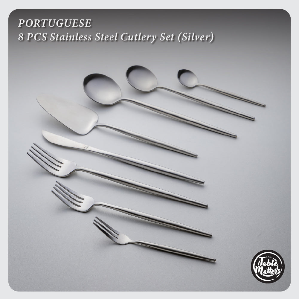 Portuguese Stainless Steel Cutlery Set [Dinner Spoon | Dinner Fork | Dinner Knife | Cake Shovel | Dessert Spoon | Dessert Fork | Tea Spoon | Tea Fork]
