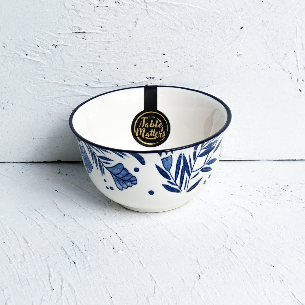 Rosemary Blue - Hand Painted 4.5 inch Rice Bowl