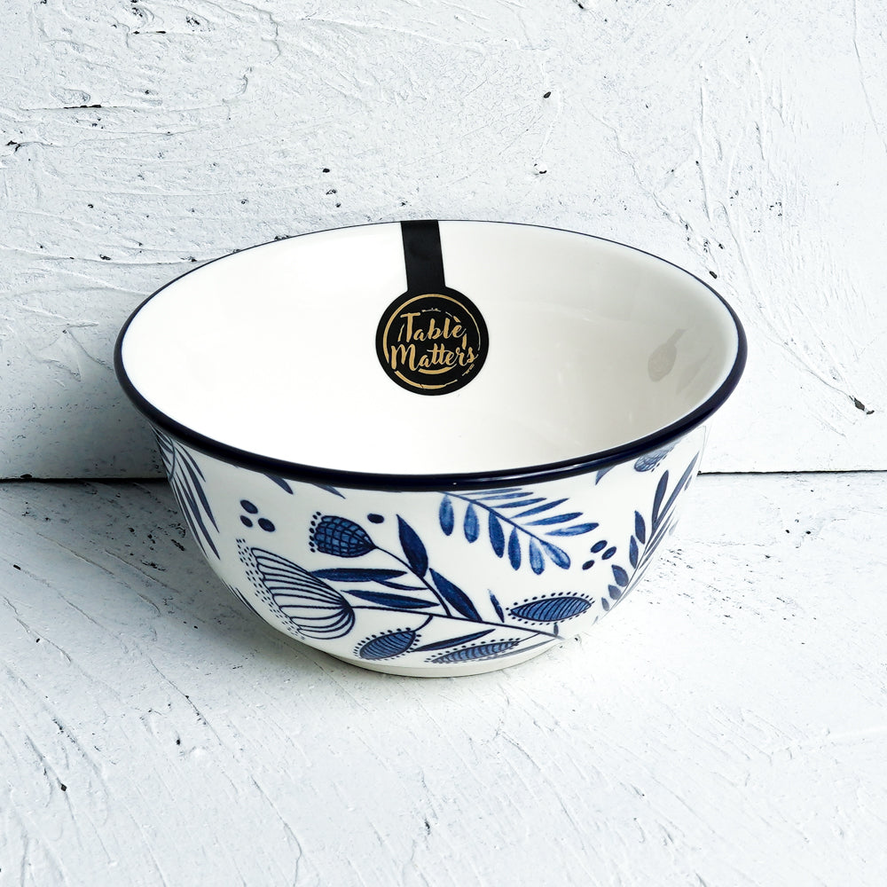 Rosemary Blue - Hand Painted 6 inch Soup Bowl