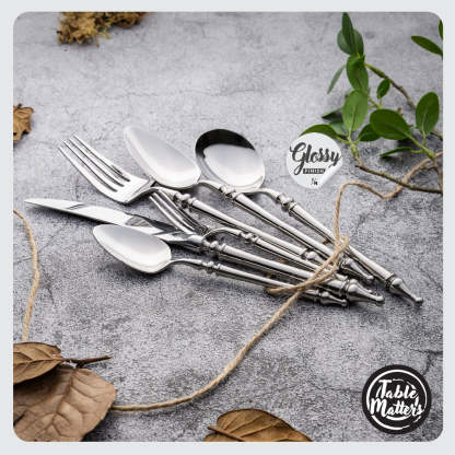 Royale Stainless Steel Cutlery Set [Dinner Spoon | Dinner Fork | Dinner Knife | Tea Spoon | Tea Fork | Soup Spoon]