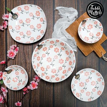 Sakura Pink - Hand Painted 7 inch Coupe Plate