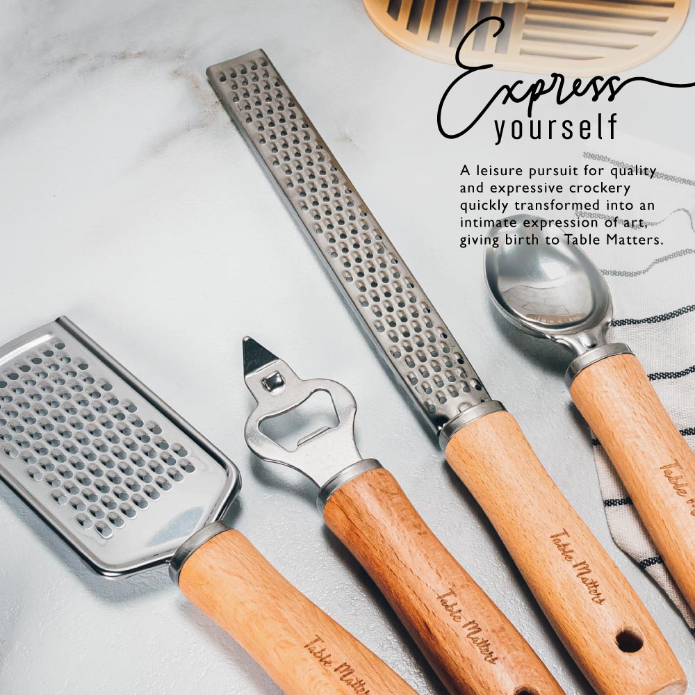 Sylvan 5PCS Kitchen Tool Set [Bottle Opener|Multipurpose Grater|Ice Cream Spoon|Cheese Knife|Cheese Grater]