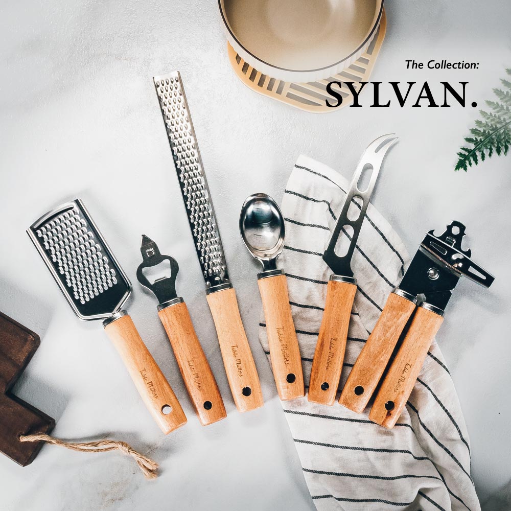 Sylvan 5PCS Kitchen Tool Set [Bottle Opener|Multipurpose Grater|Ice Cream Spoon|Cheese Knife|Cheese Grater]